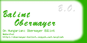 balint obermayer business card