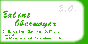 balint obermayer business card